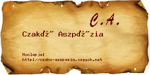 Czakó Aszpázia névjegykártya